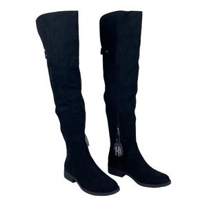 Sun Stone Allicce Over-The-Knee Boots Black Microsuede 5.5M